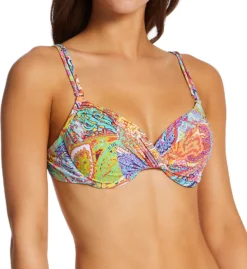 Bleu Rod Beattie Bohemian Paradise Underwire Molded Bikini Swim Top BP22302