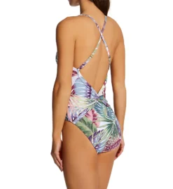 Bleu Rod Beattie It's A Breeze Plunge Drape Neck One Piece Swimsuit BZ22757 -Pour Moi Bikinis Shop bleu rod beattie bleu01 bz22757 bs