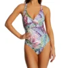 Bleu Rod Beattie It's A Breeze Plunge Drape Neck One Piece Swimsuit BZ22757 -Pour Moi Bikinis Shop bleu rod beattie bleu01 bz22757 gs