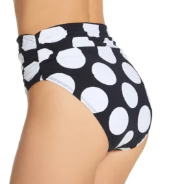 Bleu Rod Beattie Let's Get Dotty High Waist Shirred Swim Bottom D21924 -Pour Moi Bikinis Shop bleu rod beattie bleu01 d21924 bs