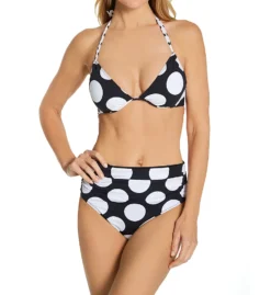 Bleu Rod Beattie Let's Get Dotty High Waist Shirred Swim Bottom D21924 -Pour Moi Bikinis Shop bleu rod beattie bleu01 d21924 cs2