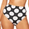 Bleu Rod Beattie Let's Get Dotty High Waist Shirred Swim Bottom D21924 -Pour Moi Bikinis Shop bleu rod beattie bleu01 d21924 gs