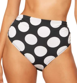 Bleu Rod Beattie Let's Get Dotty High Waist Shirred Swim Bottom D21924