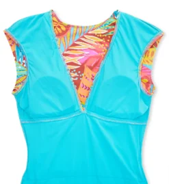 Bleu Rod Beattie The Heat Is On Cap Sleeve Mio One Piece Swimsuit HT23206 -Pour Moi Bikinis Shop bleu rod beattie bleu01 ht23206 cs5