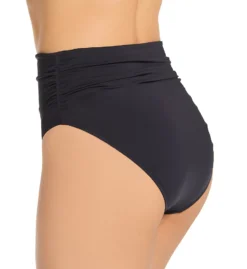 Bleu Rod Beattie Rufflicious High Waist Side Shirred Swim Bottom K21924 -Pour Moi Bikinis Shop bleu rod beattie bleu01 k21924 bs