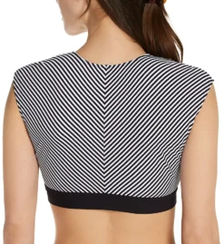 Bleu Rod Beattie Inside The Lines Tie Front Cap Sleeve Swim Top N21673 -Pour Moi Bikinis Shop bleu rod beattie bleu01 n21673 bs