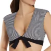 Bleu Rod Beattie Inside The Lines Tie Front Cap Sleeve Swim Top N21673 -Pour Moi Bikinis Shop bleu rod beattie bleu01 n21673 gs