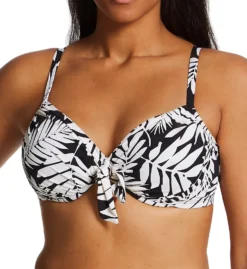 Bleu Rod Beattie Urban Oasis Tie Front Underwire Bikini Swim Top O22351D