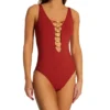 Bleu Rod Beattie Paradise Found Lace Down One Piece Swimsuit PF22226