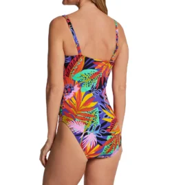 Bleu Rod Beattie Night Safari One Shoulder Mio One Piece Swimsuit S23785 -Pour Moi Bikinis Shop bleu rod beattie bleu01 s23785 bs