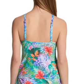 Bleu Rod Beattie Tropical Flight High Neck Tankini Swim Top TF23271 -Pour Moi Bikinis Shop bleu rod beattie bleu01 tf23271 bs