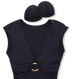 Bleu Rod Beattie Ring Me Up Cap Sleeve Mio One Piece Swimsuit U23206 -Pour Moi Bikinis Shop bleu rod beattie bleu01 u23206 cs5