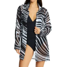 Bleu Rod Beattie New Wave Chiffon Shirt Coverup W23837 -Pour Moi Bikinis Shop bleu rod beattie bleu01 w23837 cs1