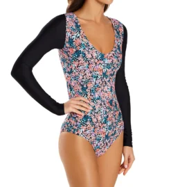 Body Glove Amy Chloe Long Sleeve Paddle One-Piece Swimsuit 550754