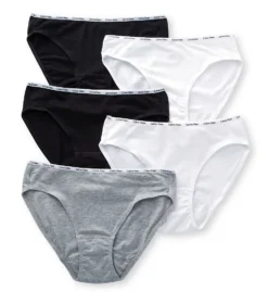 Calvin Klein Cotton Stretch Bikini Panty - 5 Pack QP1094M -Pour Moi Bikinis Shop calvin klein cal001 qp1094m cs2