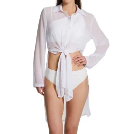 Carmen Marc Valvo Solids Convertible Front Tie Midi Cover Up C10864 -Pour Moi Bikinis Shop carmen marc valvo cmv01 c10864 cs1