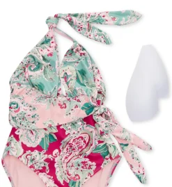 Carmen Marc Valvo Bellagio Paisley Scarf Tie One Piece Swimsuit C2J434 -Pour Moi Bikinis Shop carmen marc valvo cmv01 c2j434 cs6