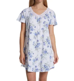 Carole Hochman 100% Cotton Short Sleeve Short Nightshirt CH22401