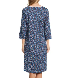 Carole Hochman 100% Cotton Knit Floral 3/4 Sleeve Waltz Gown CH22550 -Pour Moi Bikinis Shop carole hochman caho01 ch22550 bs