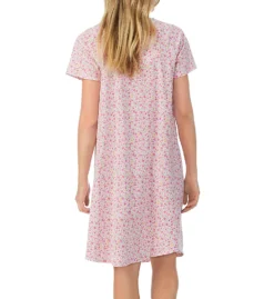 Carole Hochman 100% Cotton Knit Short Sleeve Waltz Gown CH22552 -Pour Moi Bikinis Shop carole hochman caho01 ch22552 bs