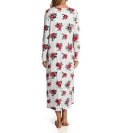 Carole Hochman Winter Rose 100% Cotton Jersey Long Sleeve Gown CH82450 -Pour Moi Bikinis Shop carole hochman caho01 ch82450 bs