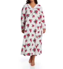 Carole Hochman Winter Rose 100% Cotton Jersey Long Sleeve Gown CH82450 -Pour Moi Bikinis Shop carole hochman caho01 ch82450 cs6