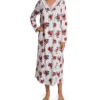 Carole Hochman Winter Rose 100% Cotton Jersey Long Sleeve Gown CH82450 -Pour Moi Bikinis Shop carole hochman caho01 ch82450 gs