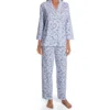 Carole Hochman Blue Toile 3/4 Sleeve Notch Collar PJ Set CH92454