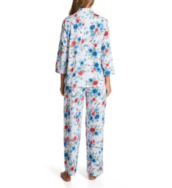 Carole Hochman 100% Cotton Knit 3/4 Sleeve Notch Collar PJ Set CH92550 -Pour Moi Bikinis Shop carole hochman caho01 ch92550 bs