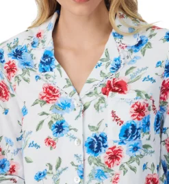 Carole Hochman 100% Cotton Knit 3/4 Sleeve Notch Collar PJ Set CH92550 -Pour Moi Bikinis Shop carole hochman caho01 ch92550 cs3