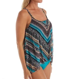 Coco Reef Wild Stripes Current Mesh Layer Tankini Swim Top U53035