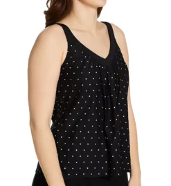 Coco Reef Metallic Dot Core V-Neck Tankini Swim Top U70382