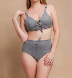 Cottonique Latex Free Organic Cotton Drawstring Bra W12218 -Pour Moi Bikinis Shop cottonique cot01 w12218 cs4