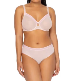 Curvy Couture Sheer Mesh Unlined Underwire Bra 1311 -Pour Moi Bikinis Shop curvy couture cuco01 1311 cs2