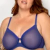 Curvy Couture Sheer Mesh Unlined Underwire Bra 1311 -Pour Moi Bikinis Shop curvy couture cuco01 1311 gs