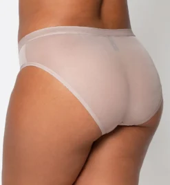 Curvy Couture Sheer Mesh High Cut Brief Panty 1313 -Pour Moi Bikinis Shop curvy couture cuco01 1313 bs