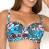Curvy Kate Hibiscus Bandeau Bikini Swim Top CS1430 -Pour Moi Bikinis Shop curvy kate cuka01 cs1430 gs