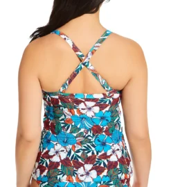 Curvy Kate Hibiscus Tankini Swim Top CS1440 -Pour Moi Bikinis Shop curvy kate cuka01 cs1440 cs1