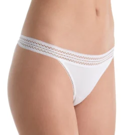DKNY Classic Cotton Lace Trim Thong DK5007