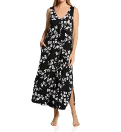 Donna Karan Sleepwear Restful Retreat Floral Maxi Sleep Gown D3623481