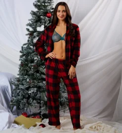 Donna Karan Sleepwear Signature PJ Velour Notch Collar Cropped Sleep Set D3923444 -Pour Moi Bikinis Shop donna karan sleepwear dks01 d3923444 cs3