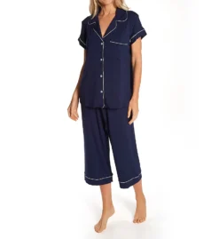 Eberjey Gisele Short Sleeve And Cropped Pant PJ Set PJ1018T