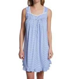 Eileen West Cotton Knit Sleeveless Short Chemise 5320083