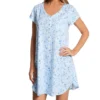 Eileen West 100% Cotton Jersey Knit Short Sleeve Nightgown 5326606 -Pour Moi Bikinis Shop eileen west eilw01 5326606 gs