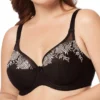Elila Embroidered Microfiber Underwire Bra 2401