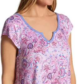 Ellen Tracy Paisley Short Sleeve Chemise 8025533 -Pour Moi Bikinis Shop ellen tracy elen01 8025533 cs2