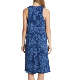 Ellen Tracy Blue Paisley Sleeveless Midi Sleepshirt 8225558 -Pour Moi Bikinis Shop ellen tracy elen01 8225558 bs
