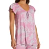Ellen Tracy Paisley Short Sleeve Sleep Top 8425553