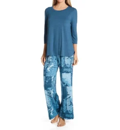 Ellen Tracy Knit Top And Wide Leg PJ Set 8723065