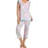 Ellen Tracy Paisley Short Sleeve Cropped Pant PJ Set 8725529 -Pour Moi Bikinis Shop ellen tracy elen01 8725529 gs